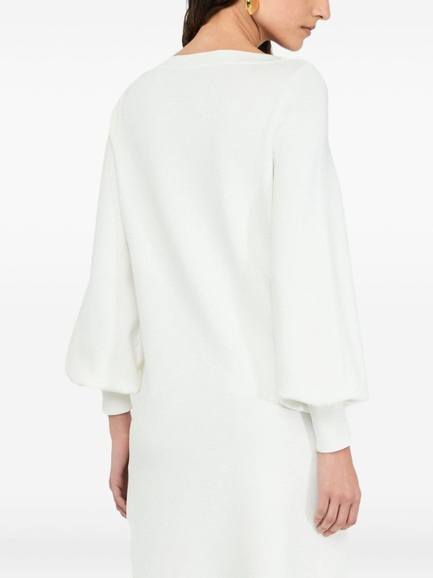 Liu Jo Relaxed Silhouette Dress With Voluminous Sleeves And Decorative Buttons