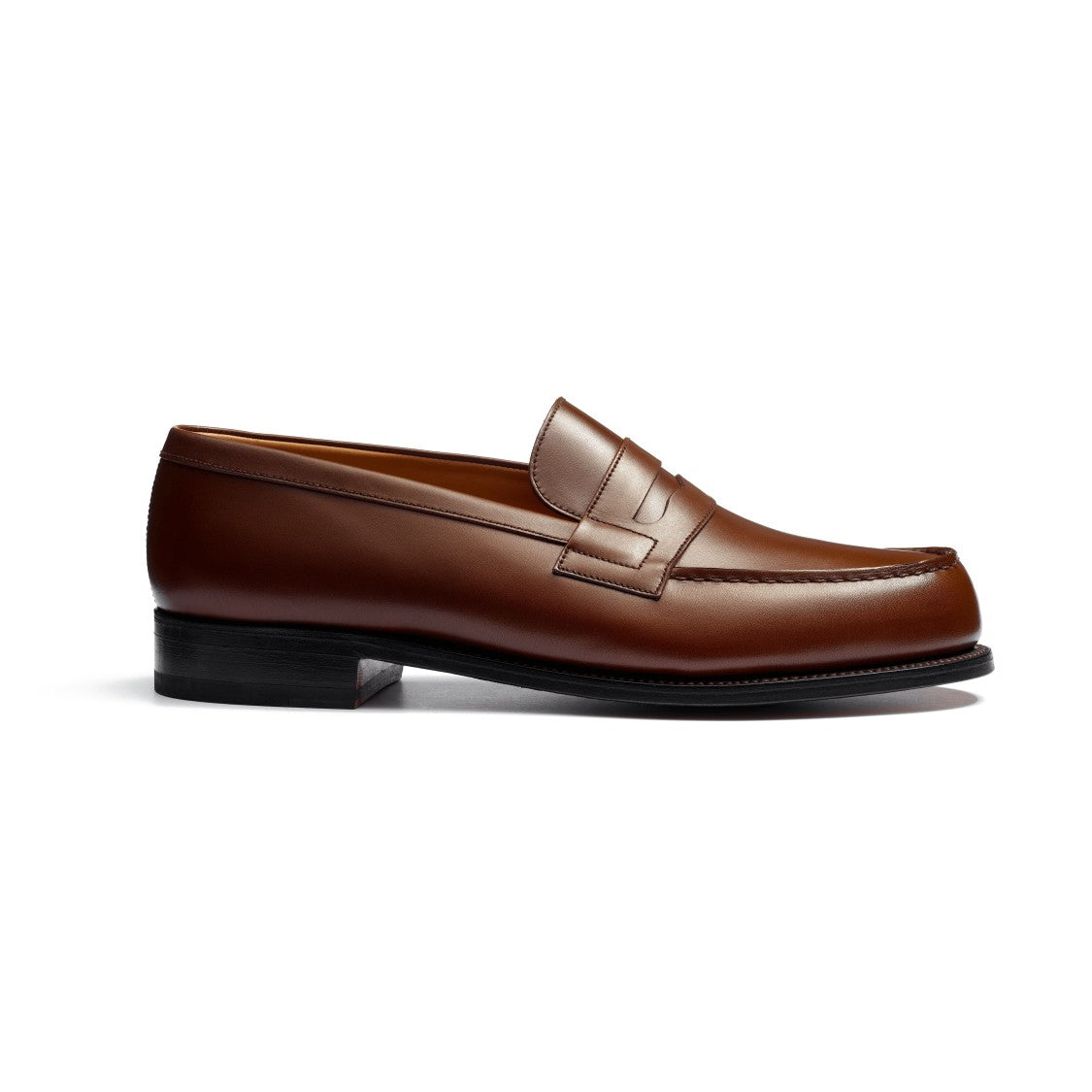 J.M. Weston Calf Leather Moccasin Loafer With Goodyear Construction