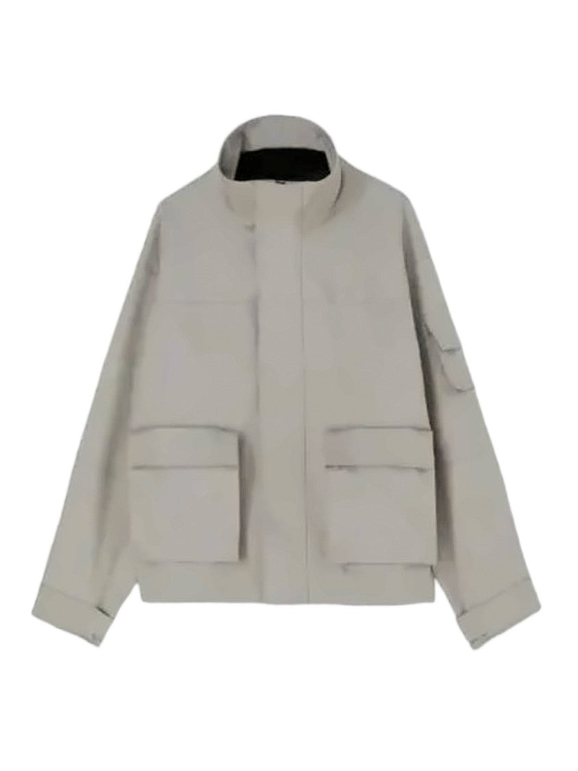 Msgm Minimalist Zip Jacket With High Collar