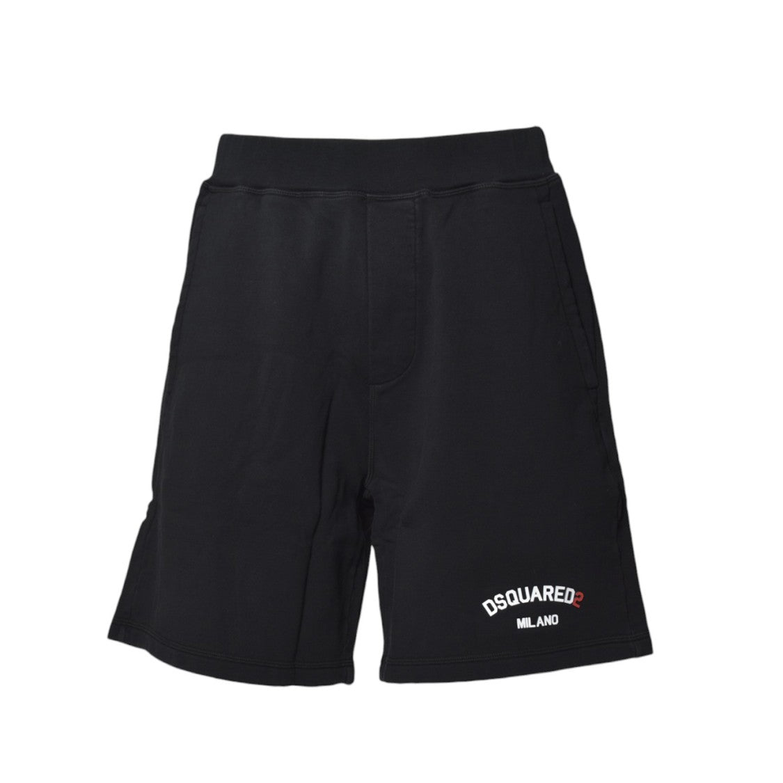 Dsquared2 Relaxed Fit Black Shorts With Logo Detail