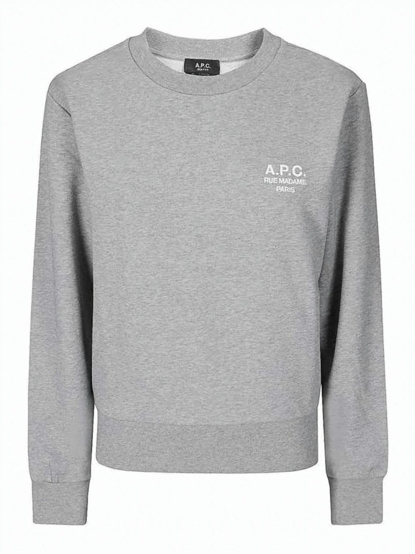 A.P.C. Long-Sleeved Crew Neck Sweatshirt With Logo Detail