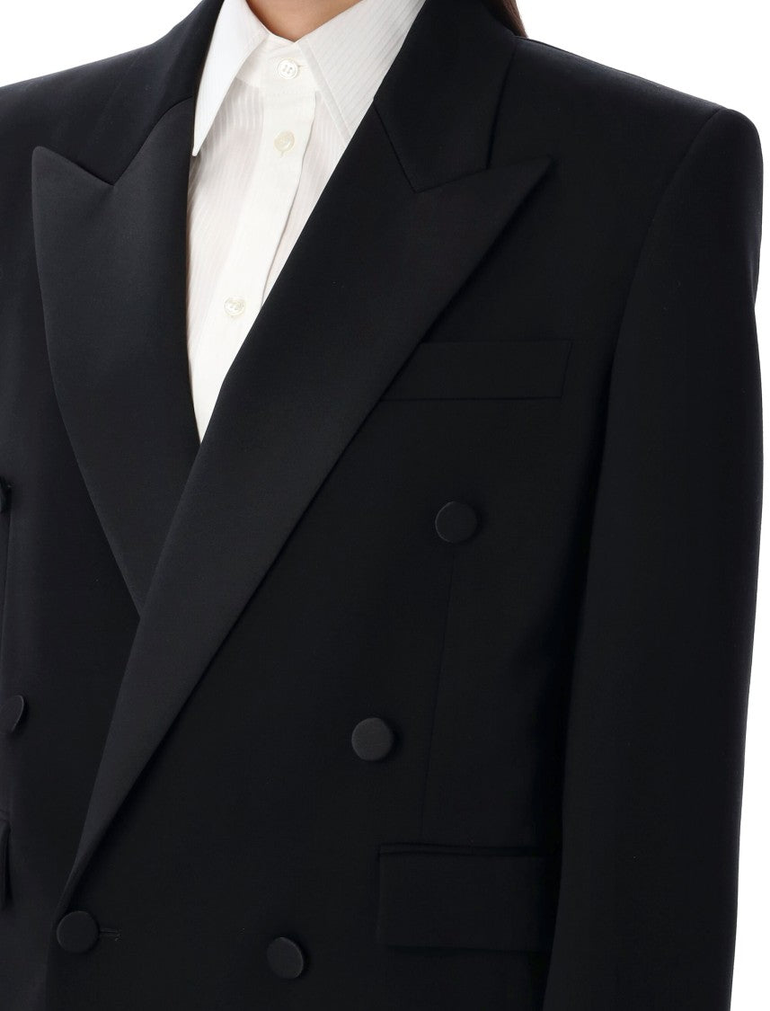 Saint Laurent Grain De Poudre Tuxedo Jacket