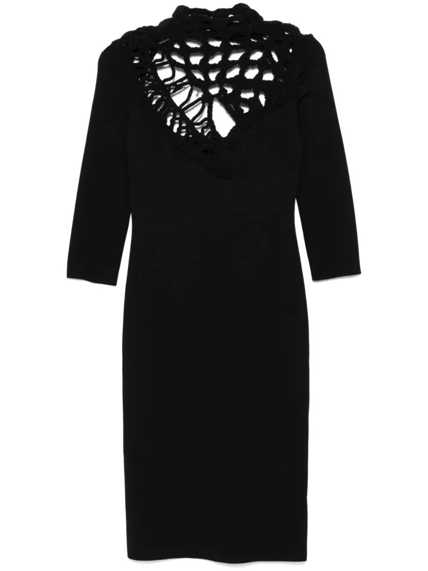 Roberto Cavalli Fitted Dress With Flowing Skirt