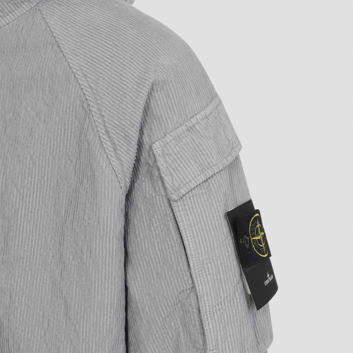 Stone Island Pearl Grey Cotton Outerwear