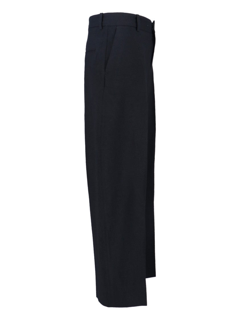 Studio Nicholson Classic Tailored Black Trousers With Straight Leg Design