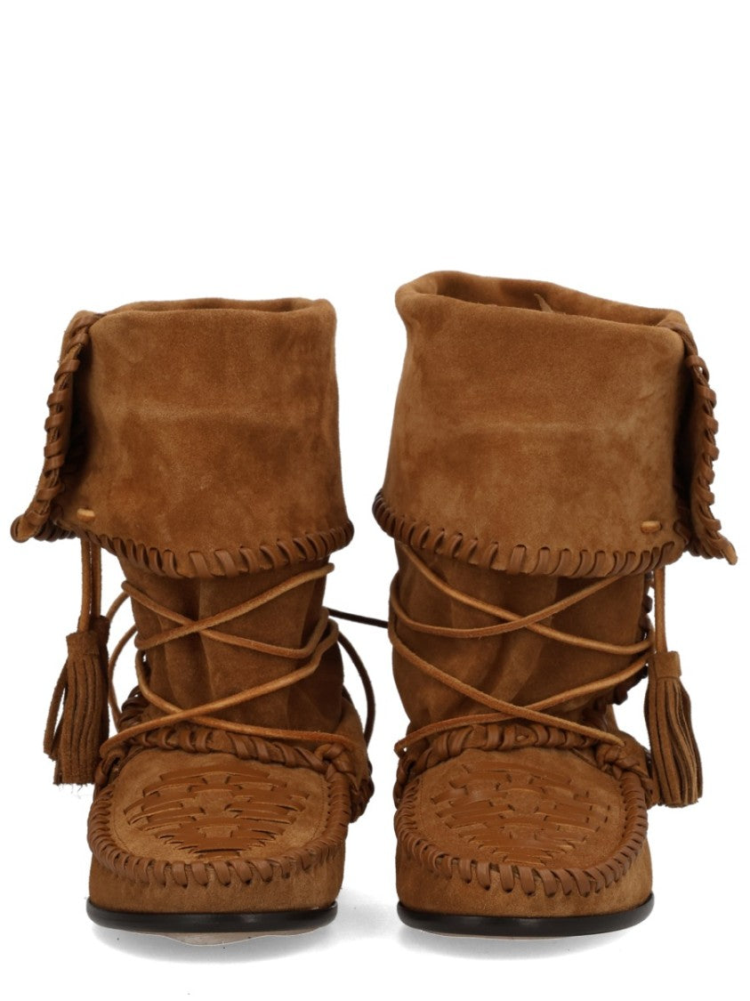 Isabel Marant Winki Soft Suede Whipstitch Boots