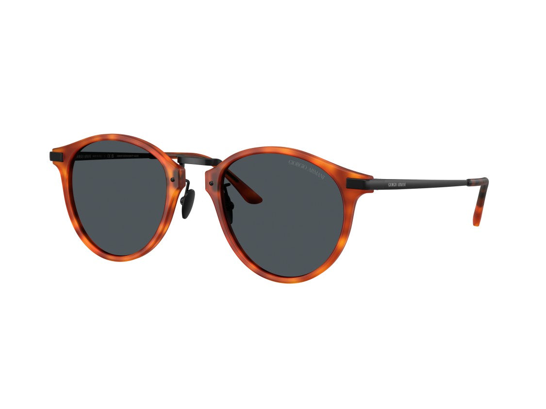 Giorgio Armani Black 0Ar8250 Tortoiseshell Round Sunglasses