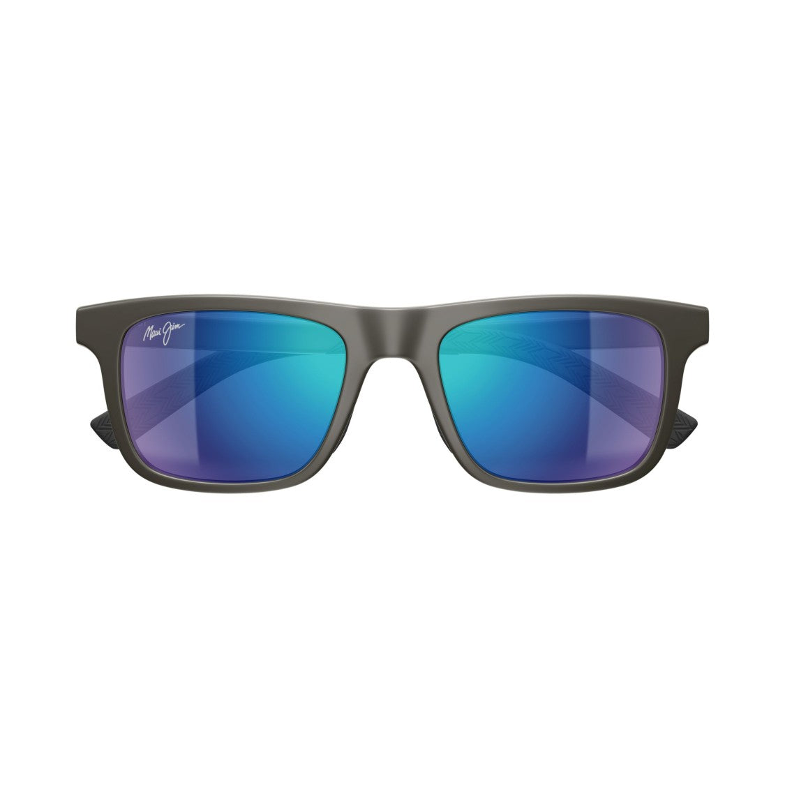 Maui Jim Moaka Rectangular Matte Black Sunglasses With Gradient Lenses
