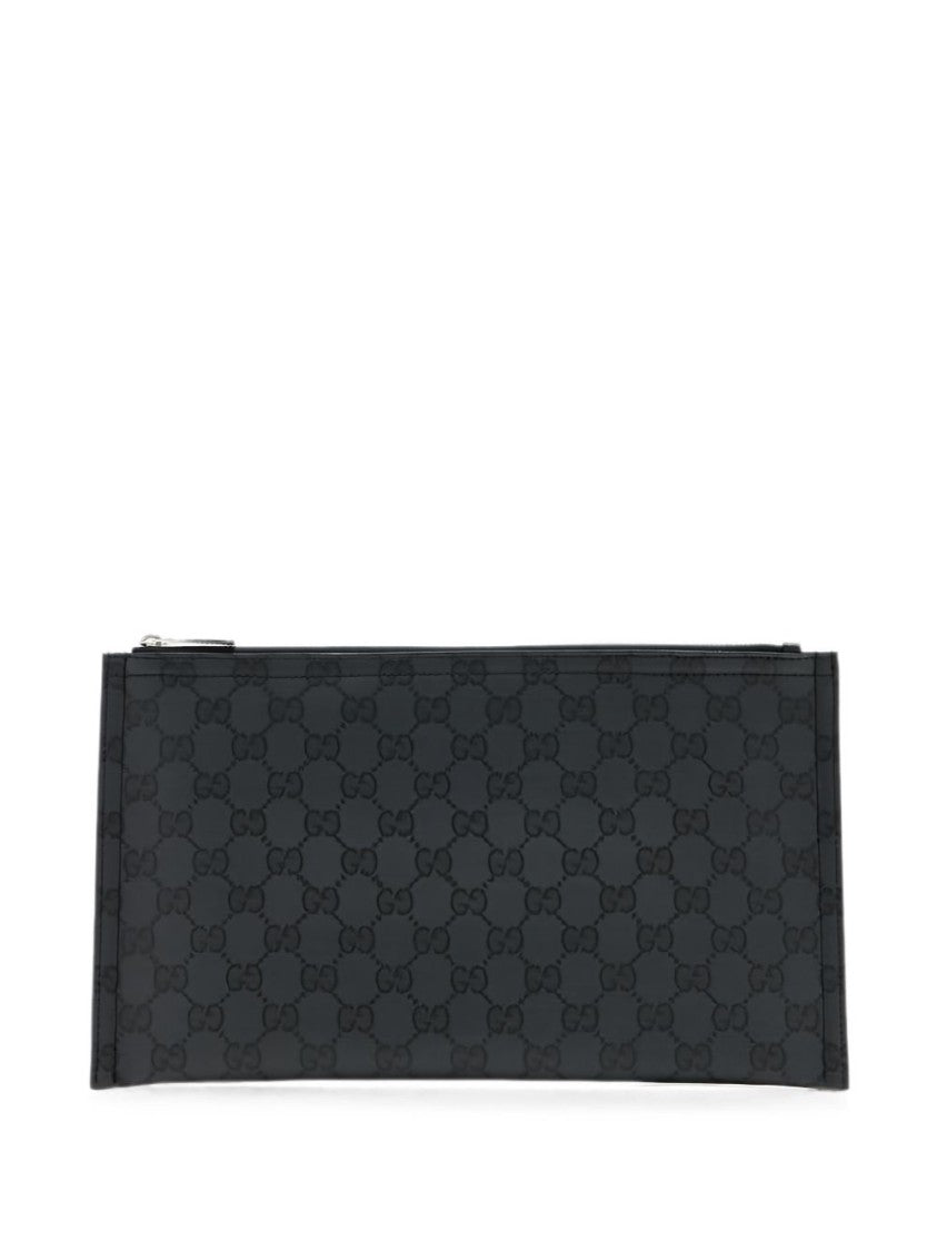 Gucci Rectangular Black Monogram Shoulder Bag