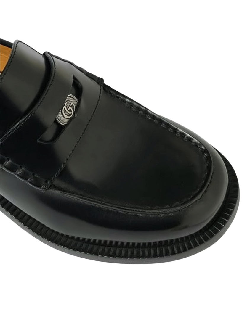 Gucci Polished Calf Leather Loafers