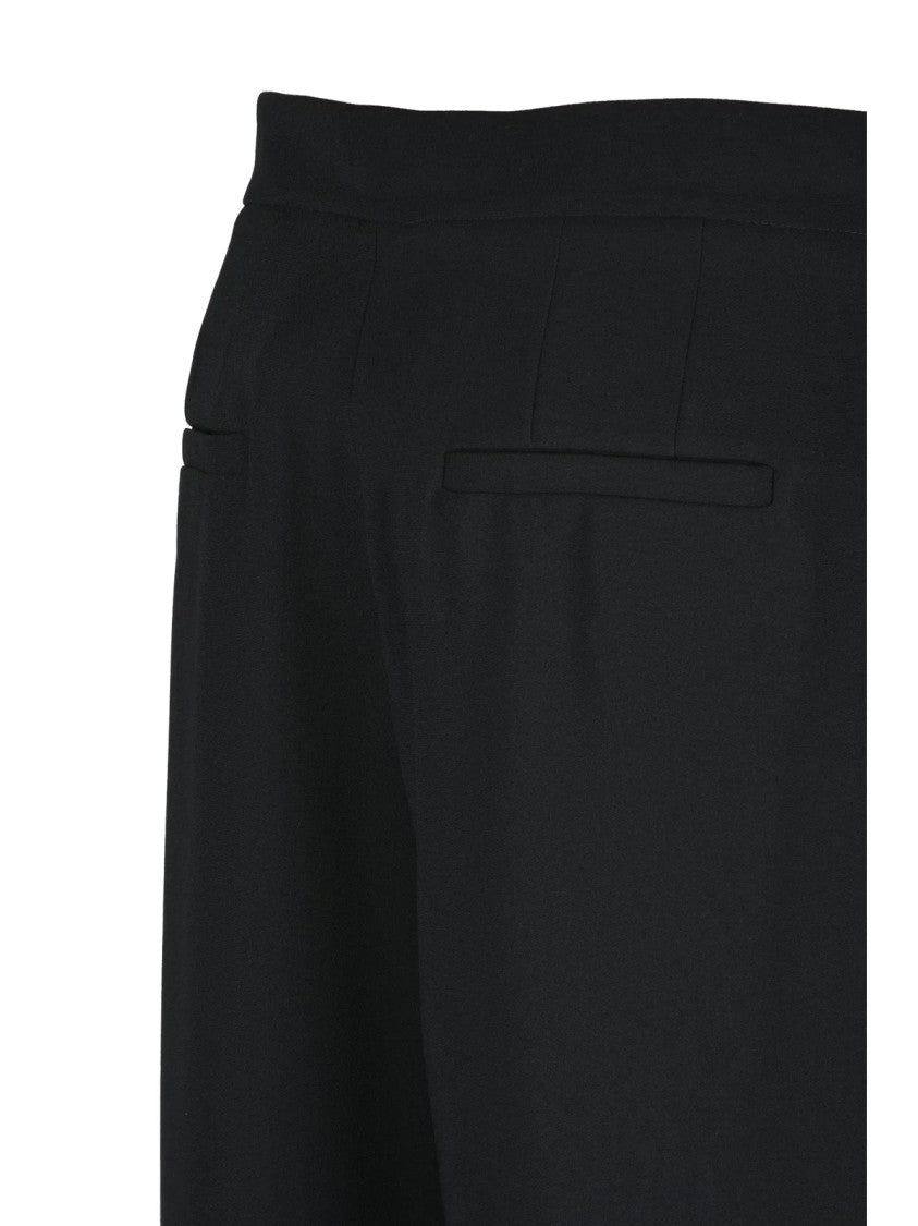 Marella Art.365 Fluid Black Trousers With Slightly Flared Leg And Refined Finish