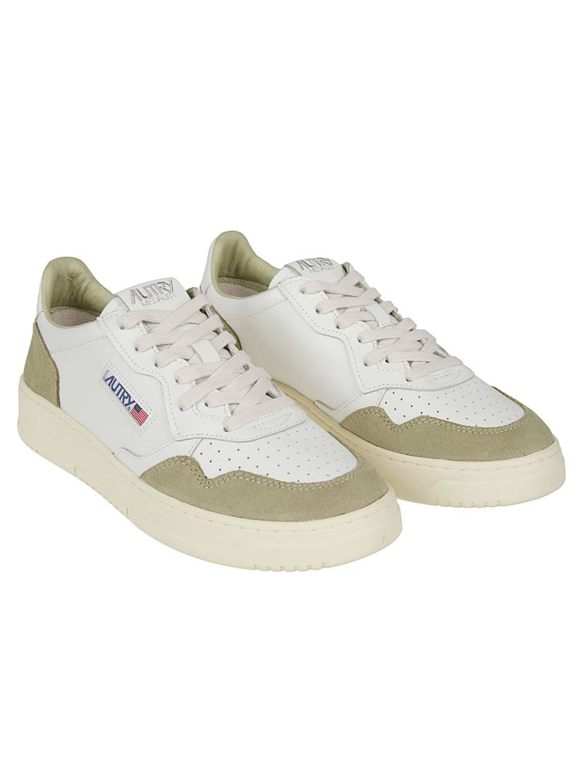 Autry Medalist Low Suede Overlays Leather Sneakers