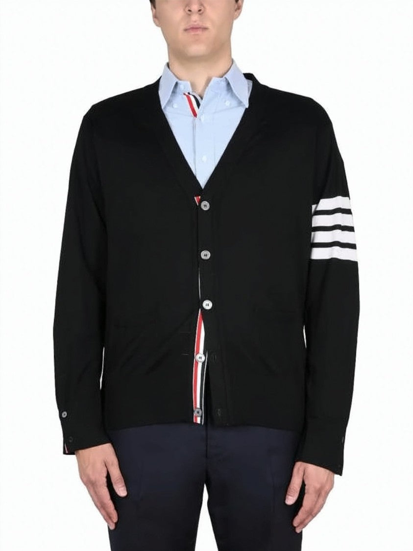 Thom Browne Thom Browne Classic Four-Stripe Virgin Wool Cardigan
