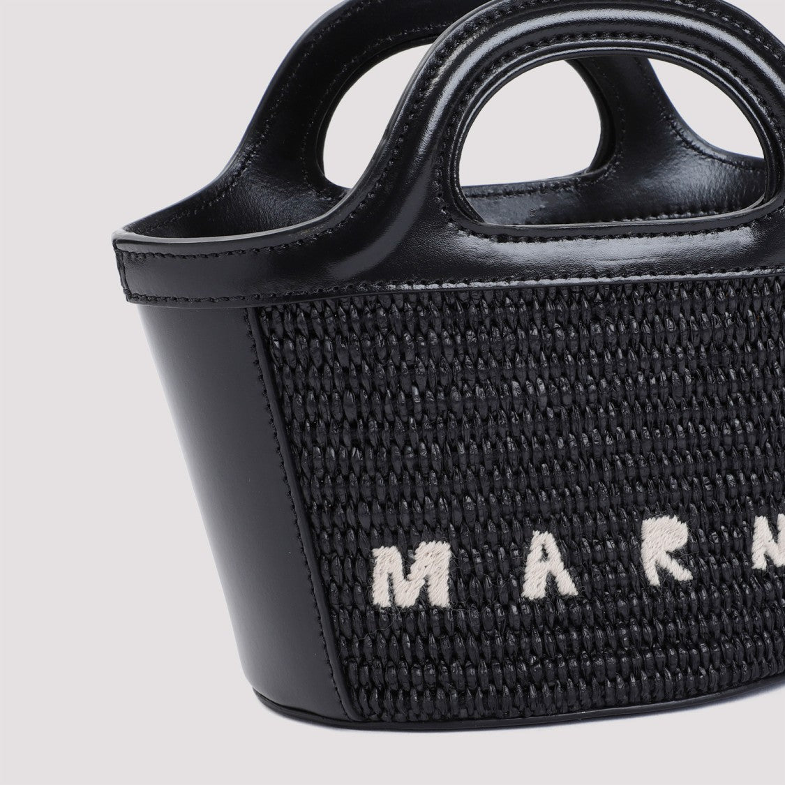 Marni Logo-Embroidered Straw Bag