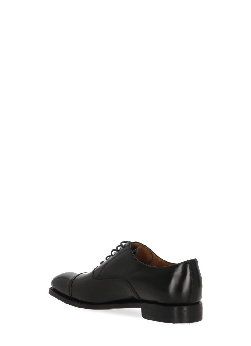 Berwick 1707 Black Smooth Leather Lace-Up Brogues