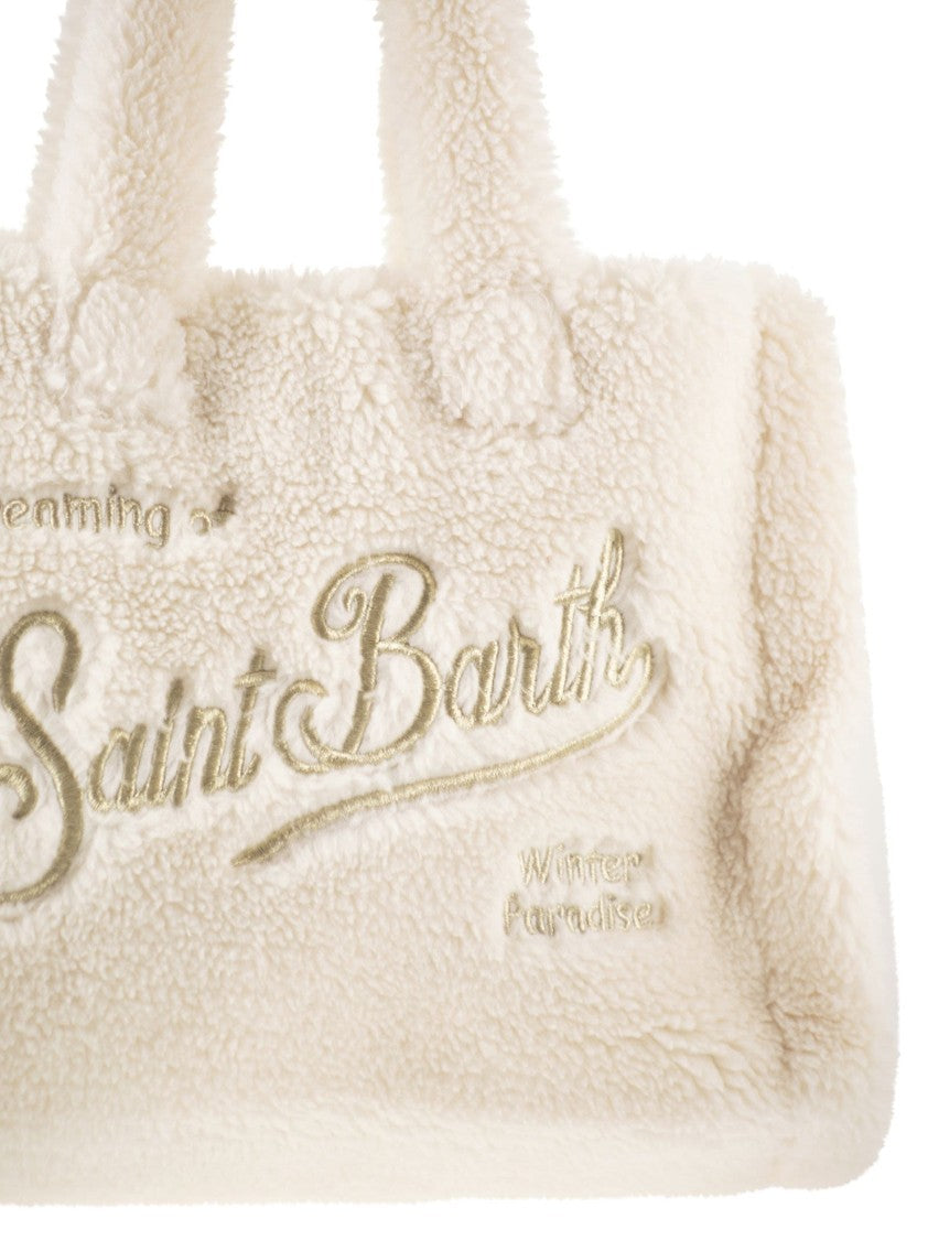 Mc2 Saint Barth Colette Teddy - Sherpa Handbag With Logo