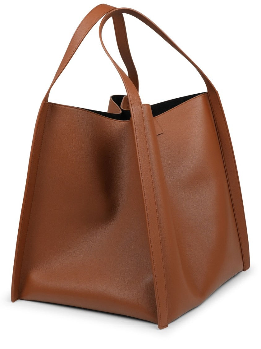 Celine Medium Structured Tote With Polished Finish