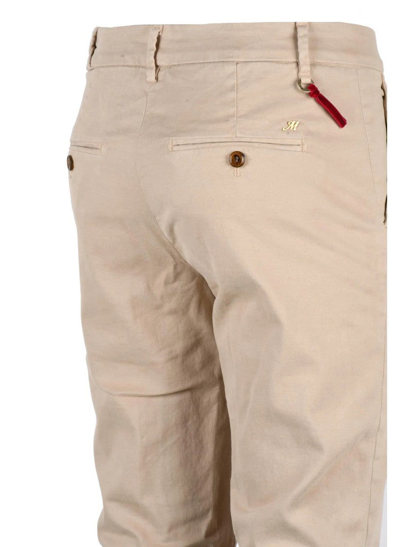 Mason's Beige Stretch Cotton Flared Pants