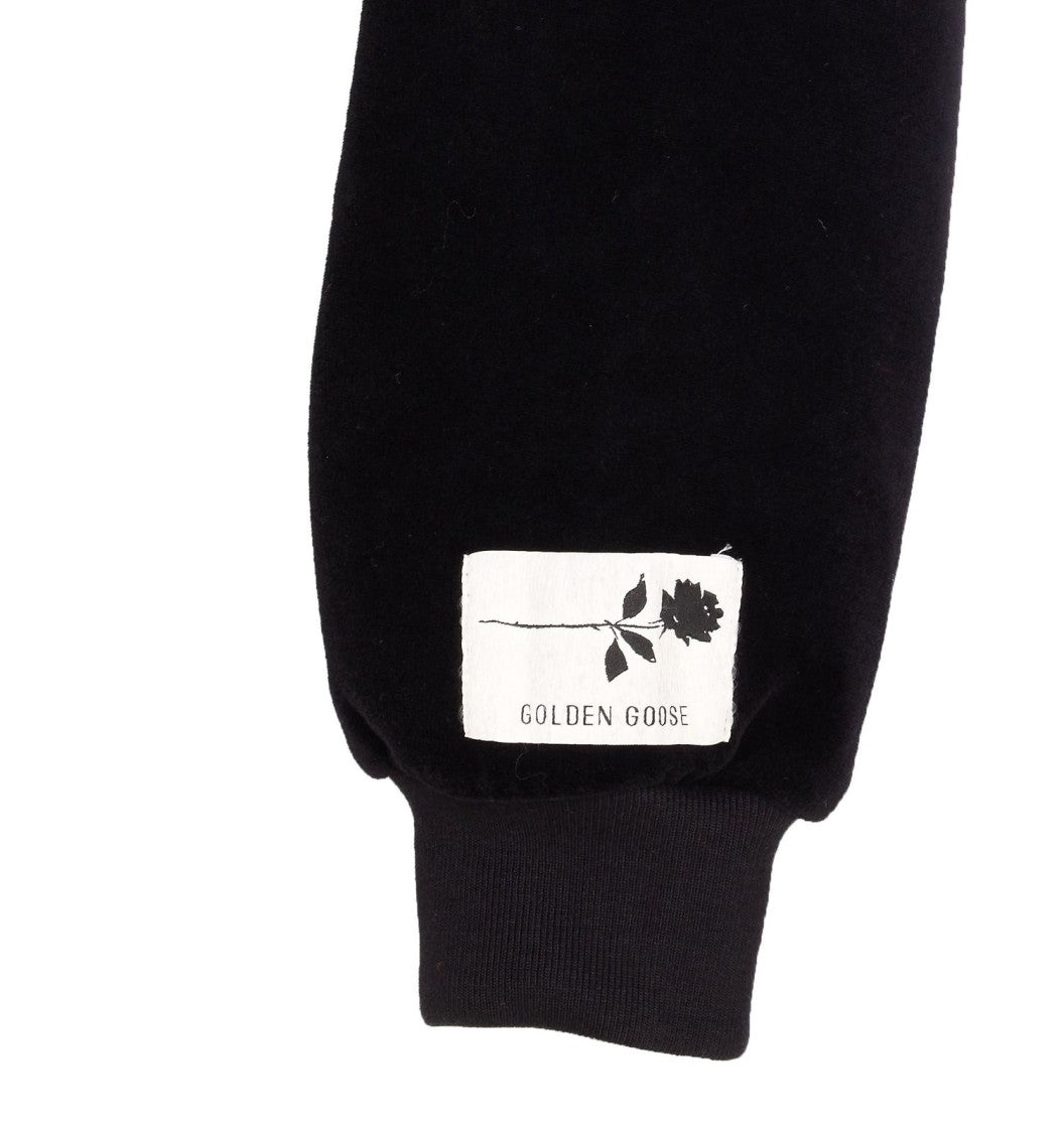 Golden Goose Cropped Bomber Hoodie In Double Chenille Jersey