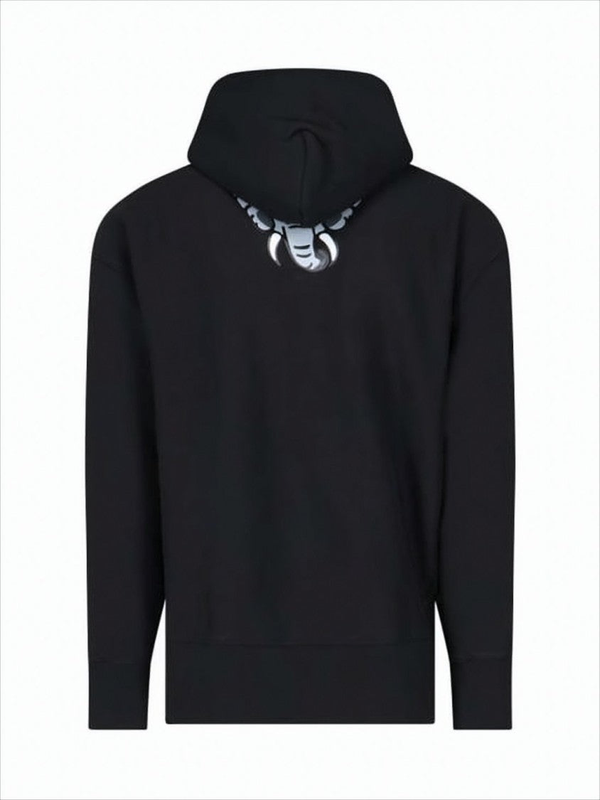 Kenzo Bold Logo Patch Black Cotton Hoodie