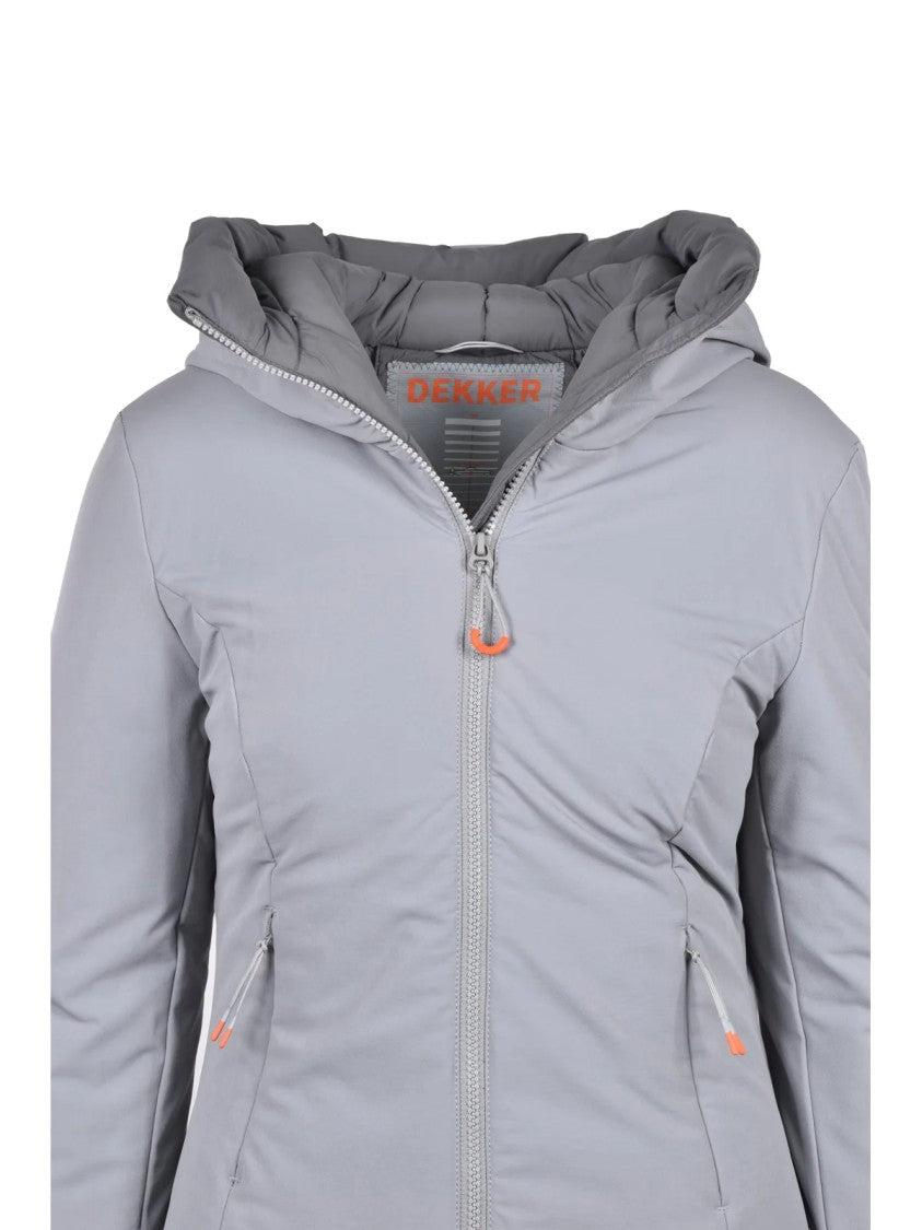 Dekker Light Grey Padded Polyamide-Blend Coat