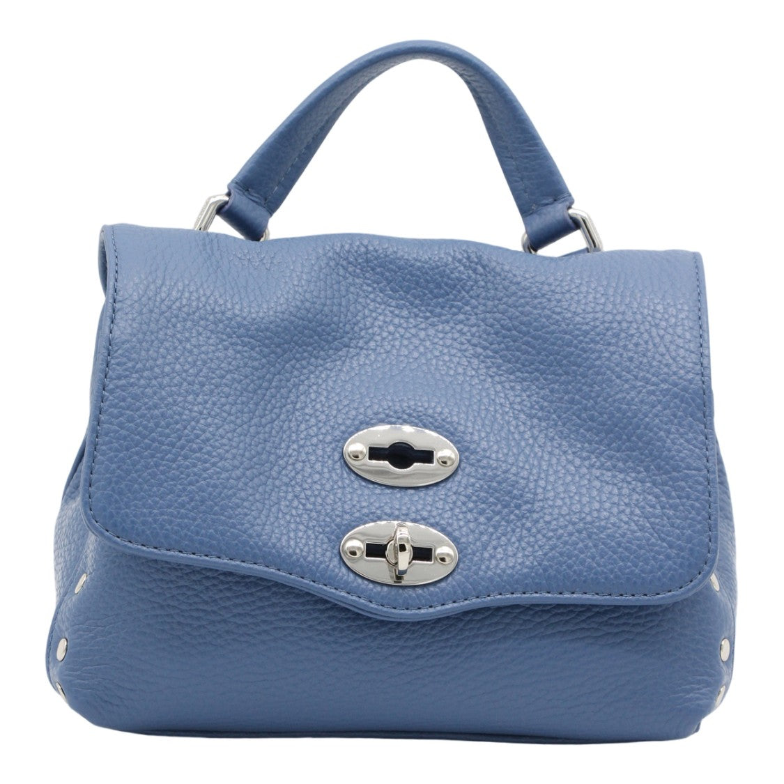 Zanellato Structured Pebbled Handbag With Silver-Tone Hardware