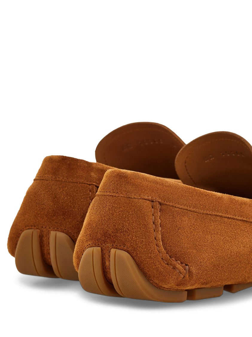 Ferragamo Classic Loafer-Style Flats With Detailed Stitching