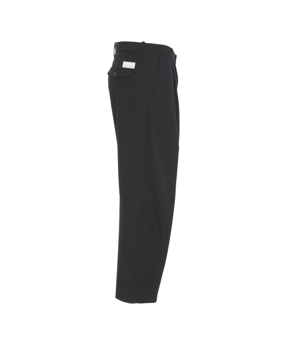 Nine In The Morning Pleated Mid-Rise Trousers With Tailored Fit And Polished Finish