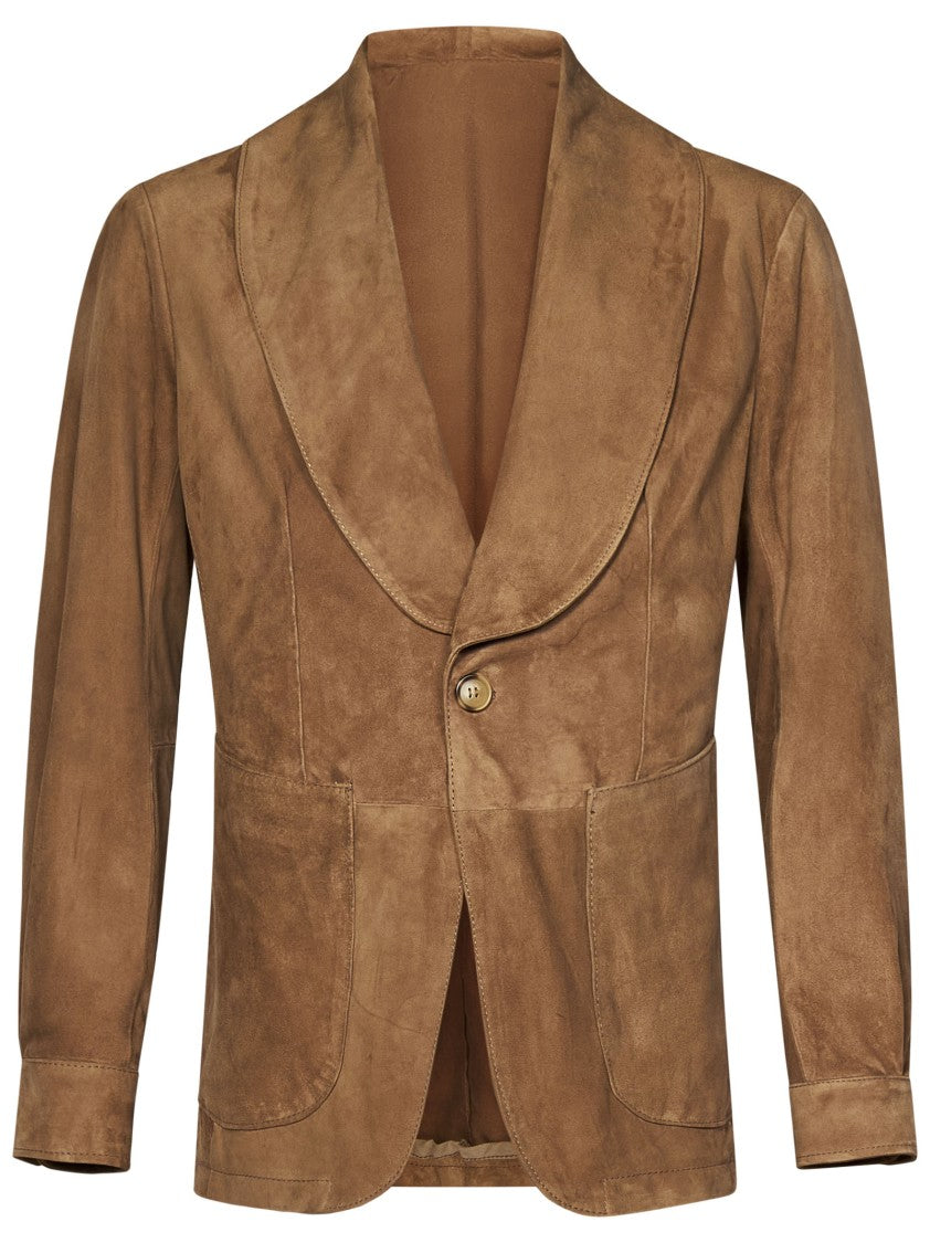 Franzese Collection Taupe Canadian Reindeer Suede Jacket