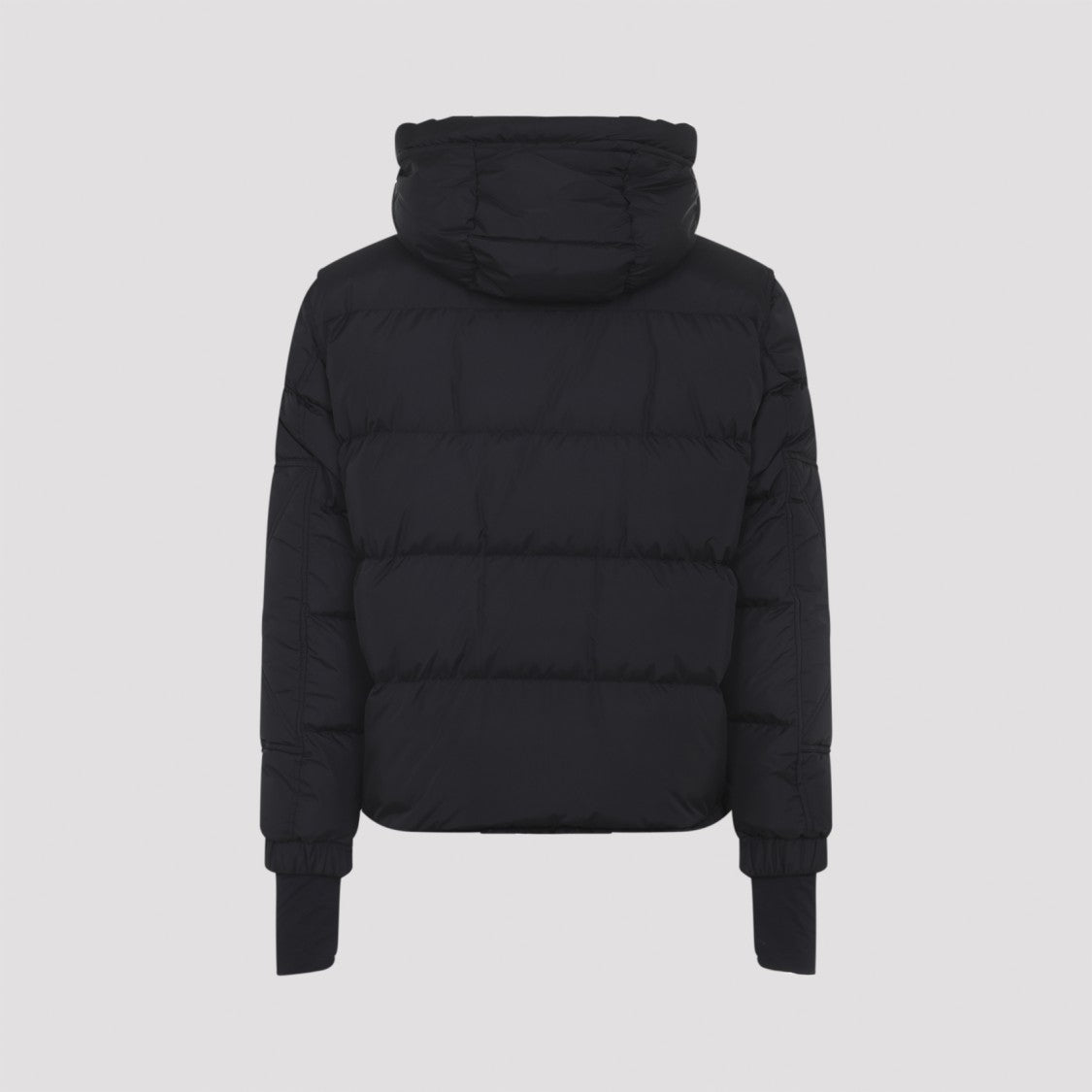 Moncler Grenoble Padded Black Jacket With High Collar And Adjustable Hood