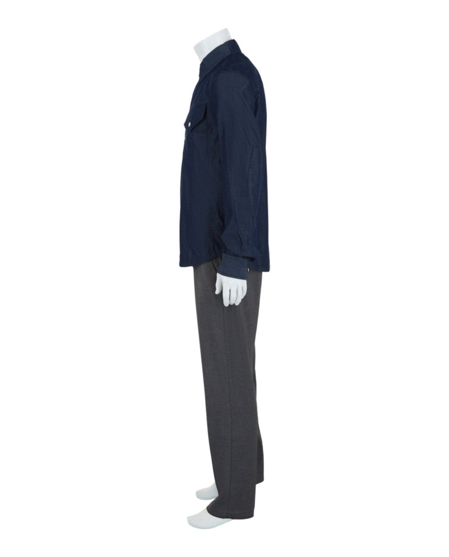 Ferragamo Denim Zipper Shirt
