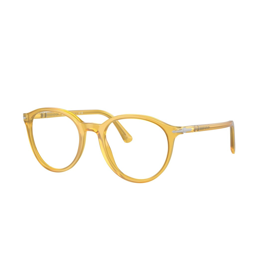 Persol 0Po3353v Translucent Yellow Acetate Eyeglasses With Rounded Shape