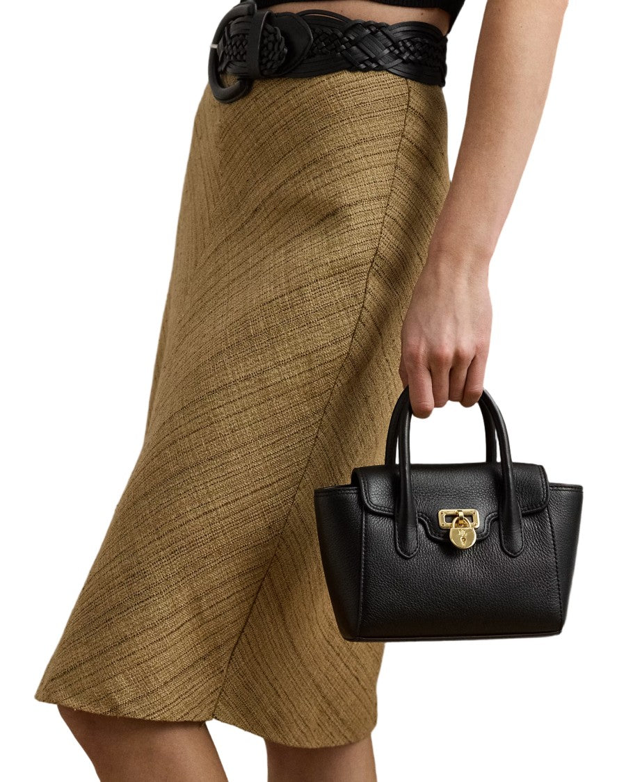 Lauren Ralph Lauren Compact Textured Leather Satchel