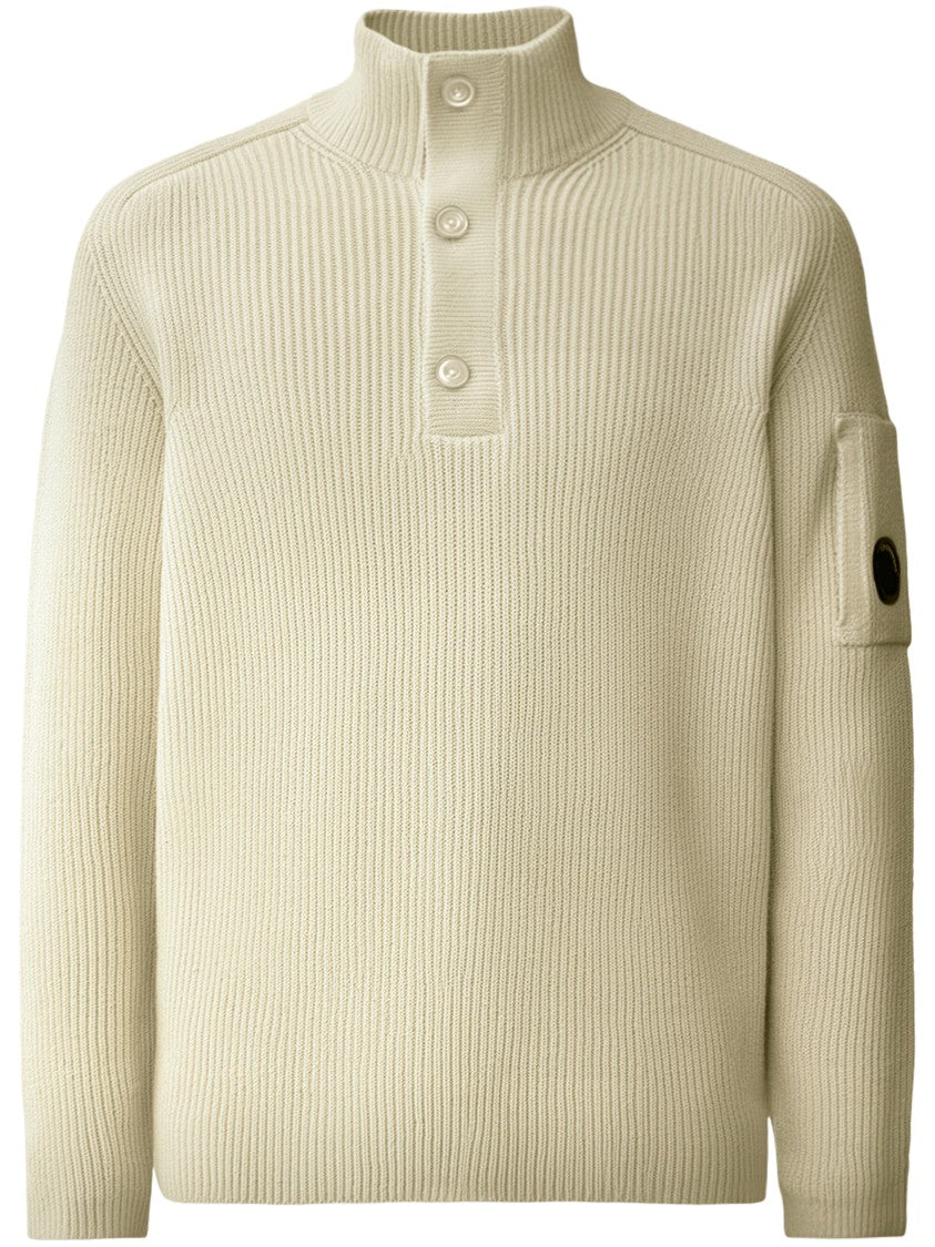 C.P. Company Full Rib Cotton Lens Crewneck Sweater