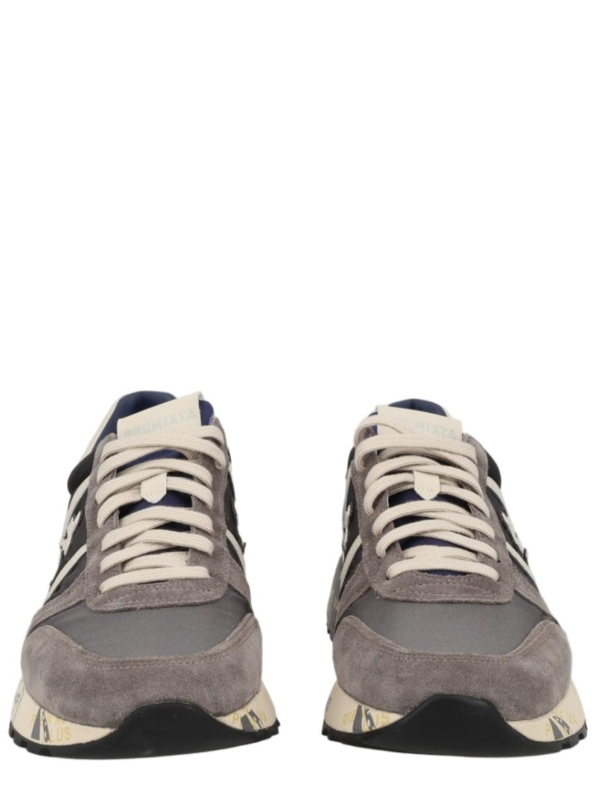Premiata Multicolor Distressed Sole Suede-Mesh Sneakers