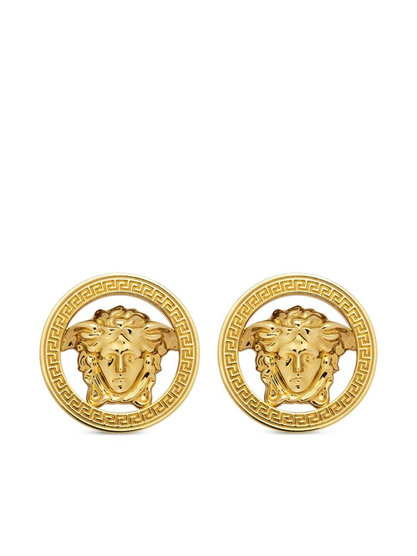 Versace Gold-Tone Brass Medusa Head Earrings