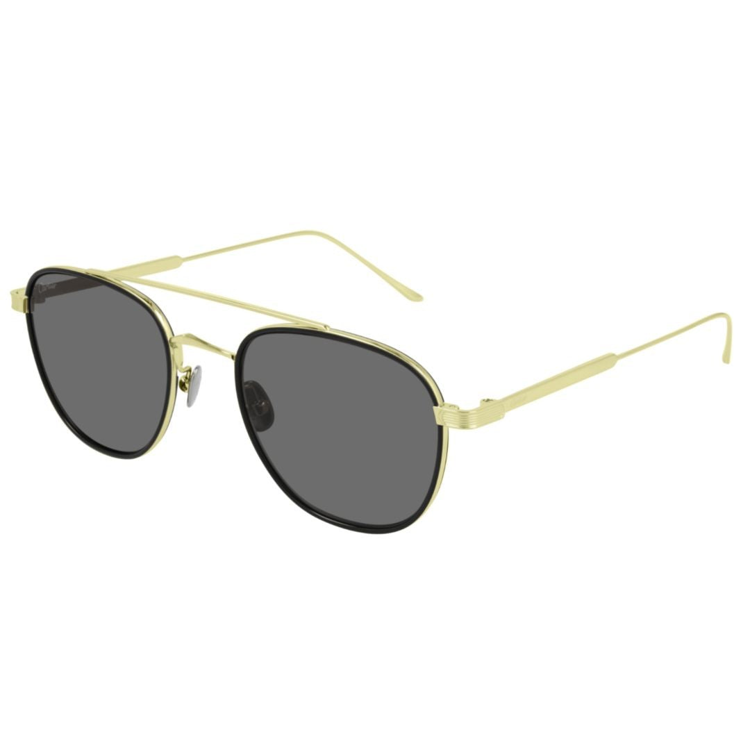 Cartier Ct0251s Thin Metallic Frame Sunglasses With Gold Finish