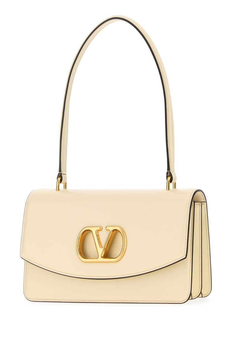 Valentino Garavani Ivory Leather Vain Shoulder Bag