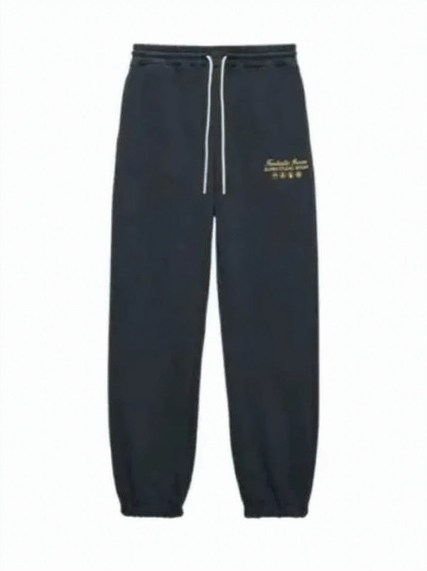 Msgm Black Jogger Pants With Subtle Logo Detail