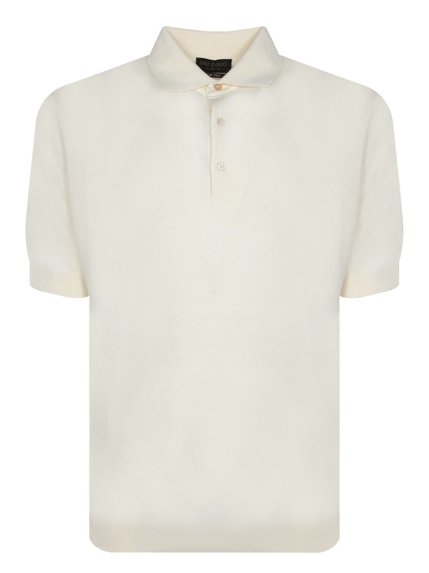 Dell'oglio Polo Collar White T-Shirt