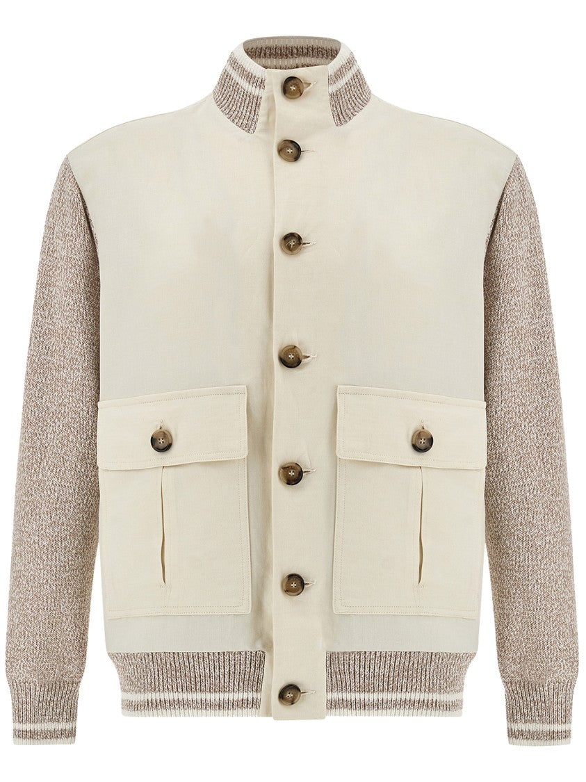 Paul & Shark Beige Ibrido Bottoni Cotone Hybrid Jacket