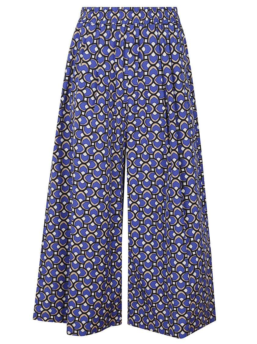 Max Mara Geometric Patterned Cotton Trousers
