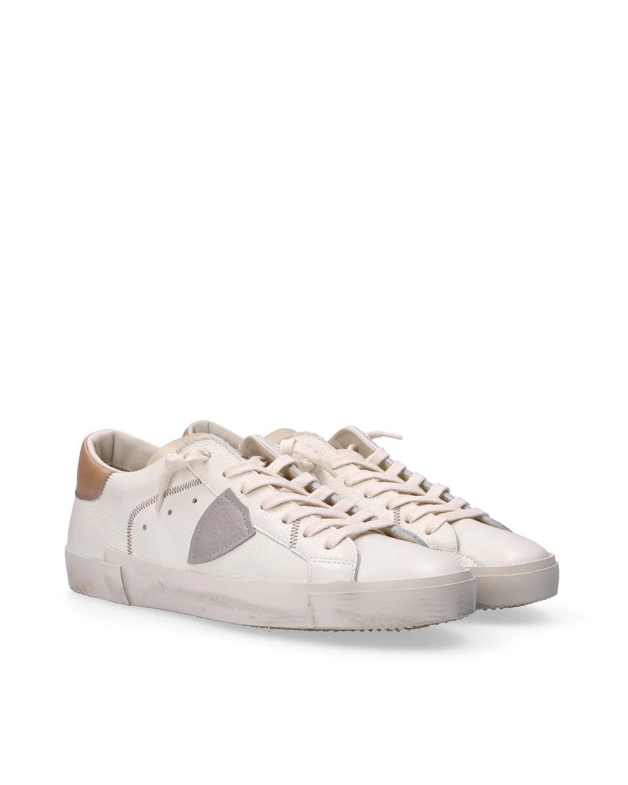Philippe Model Prx Low Men's Sneakers Milk Deer Calf Mud