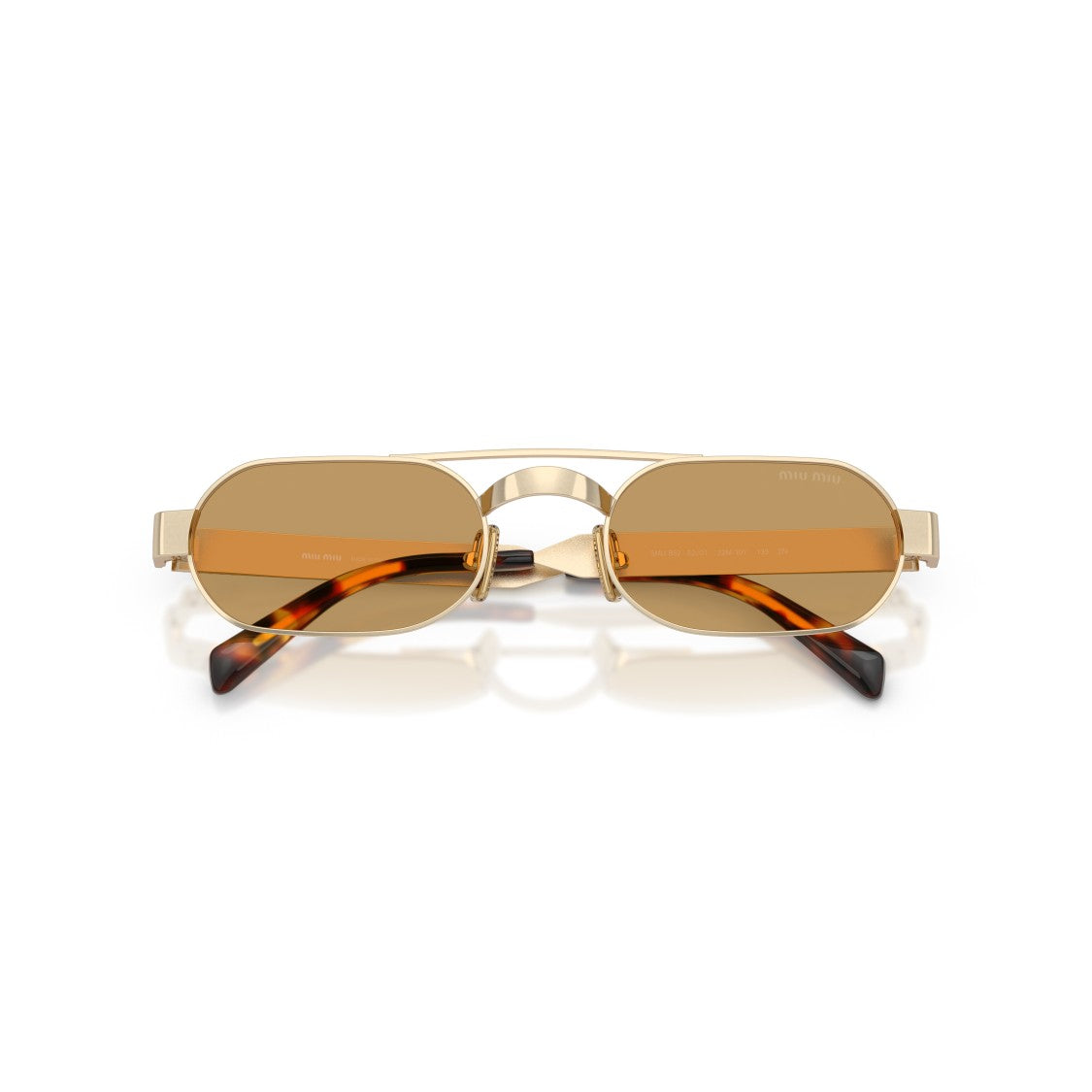 Miu Miu 0Mu B52s Rectangular Gold Metal Frame Sunglasses