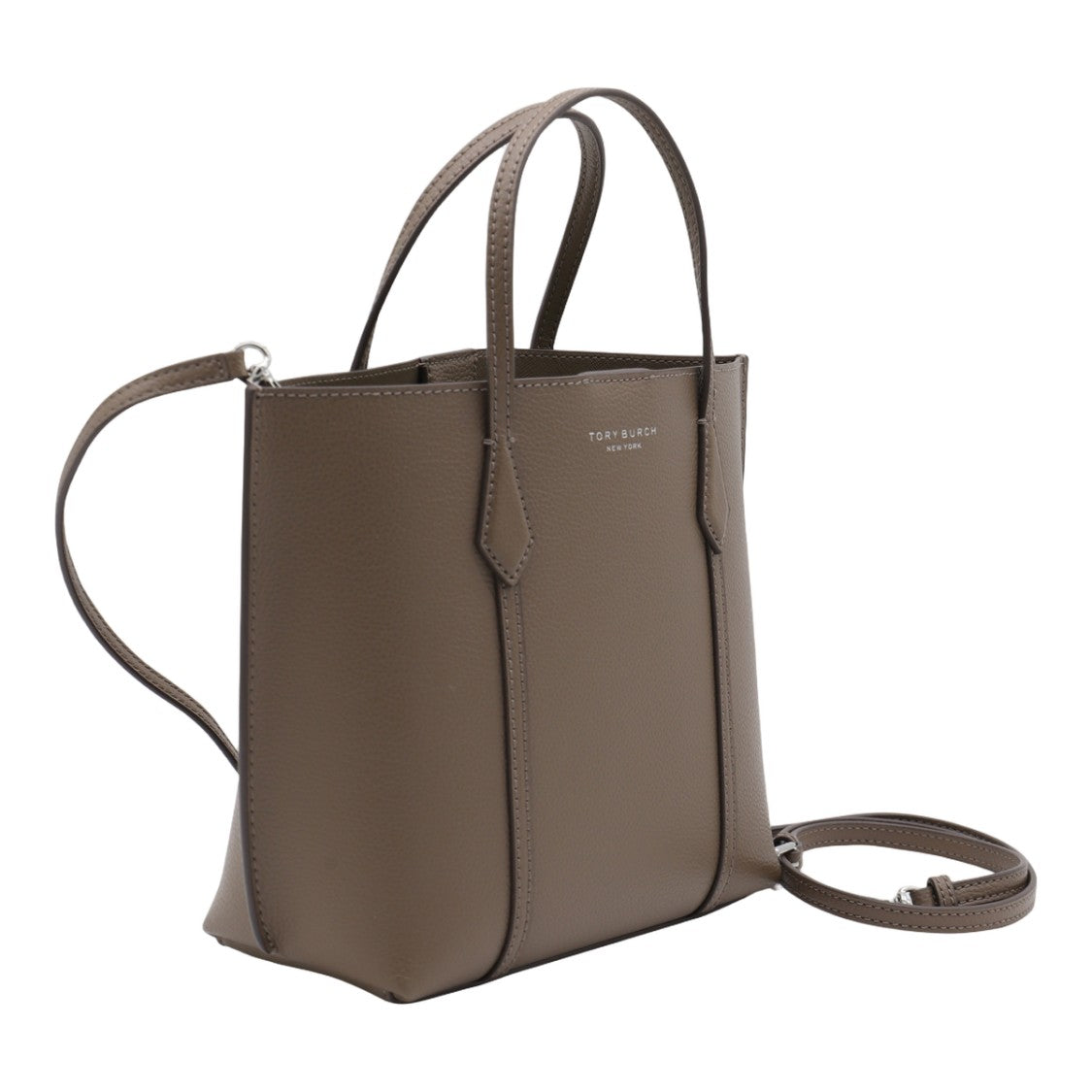 Tory Burch Structured Brown Tote Bag With Optional Strap