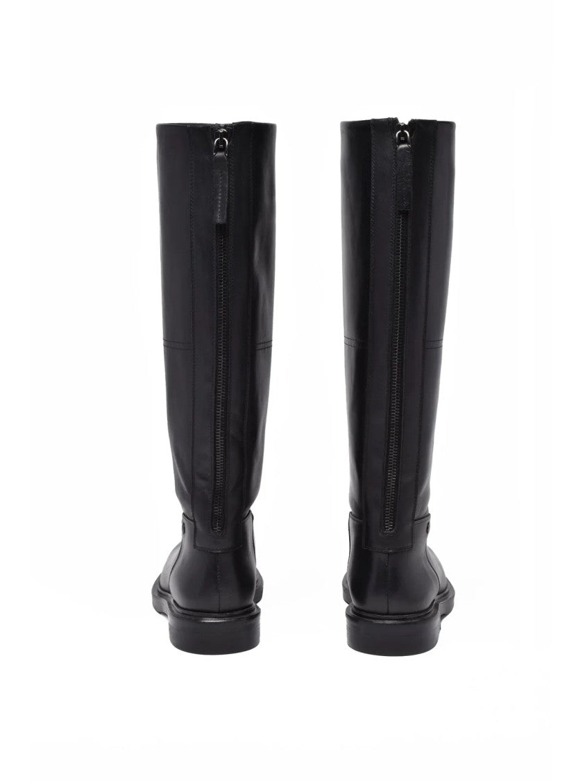 Poeve Black Leather Asiago Boots