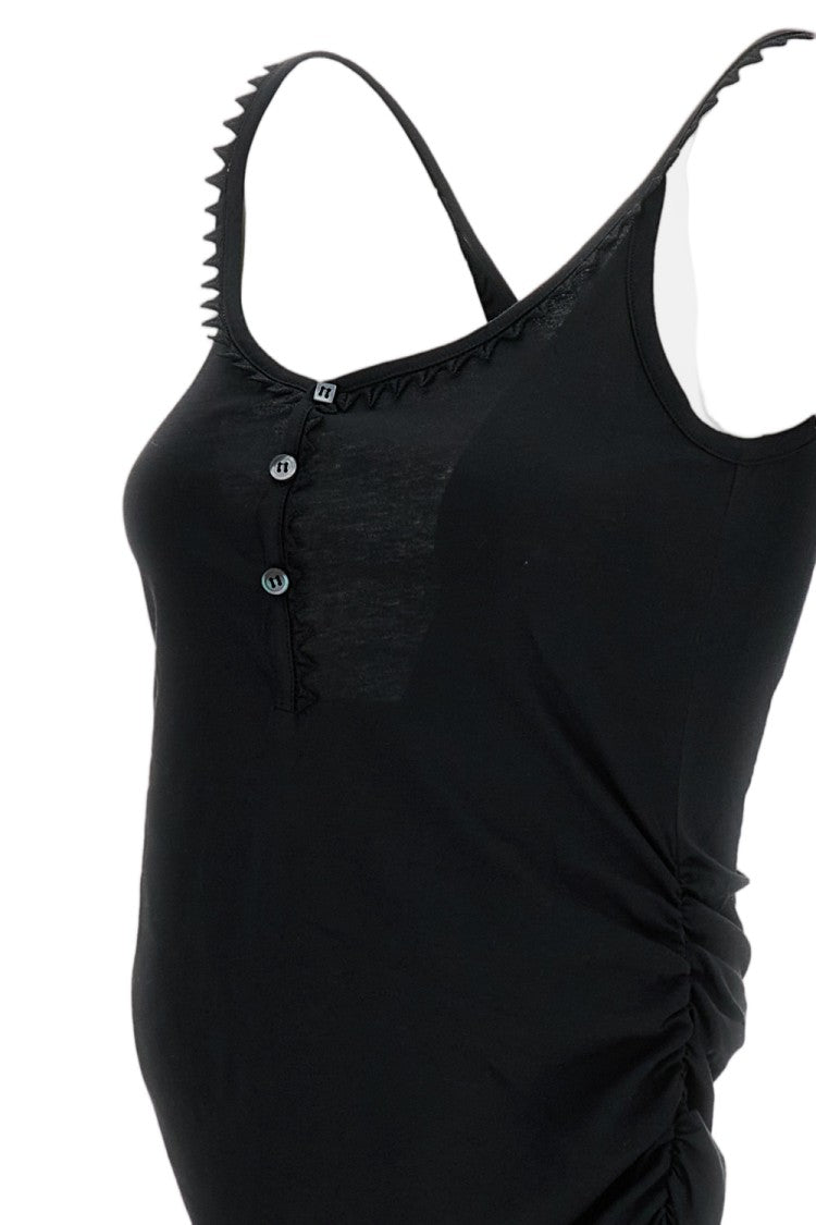 Jacquemus Round Neck Slim Fit Tank Top With Draped Effect