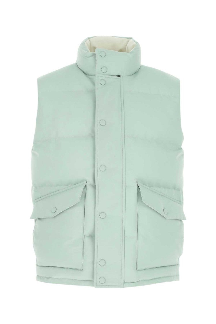 Alexander Mcqueen Sea Green Polyester Sleeveless Padded Jacket
