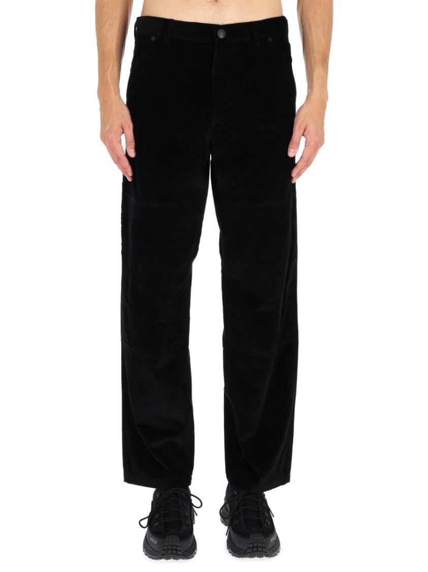 Moncler Straight-Leg Ribbed Cotton Pants With Five-Pocket Design
