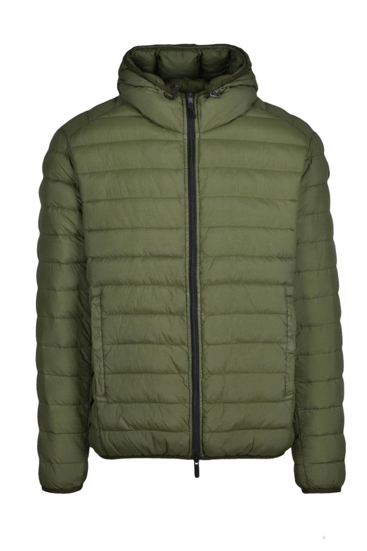 Centogrammi Nylon Down Jacket Zip Clip - Green